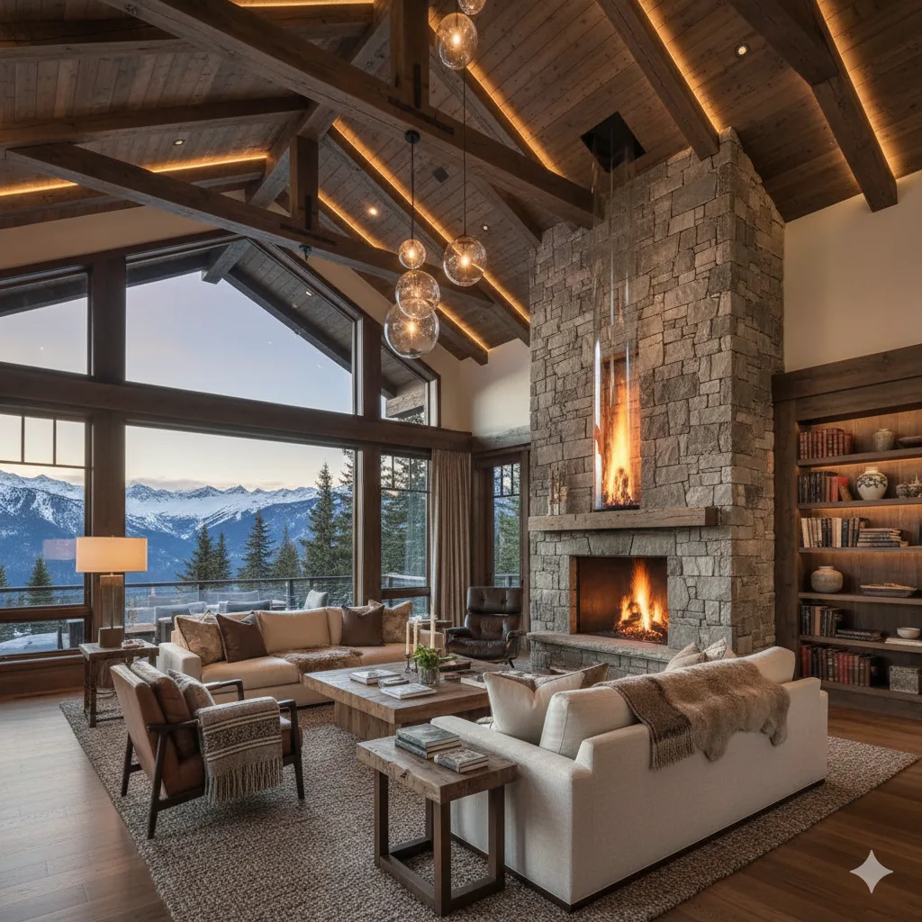 epic cabin fireplace