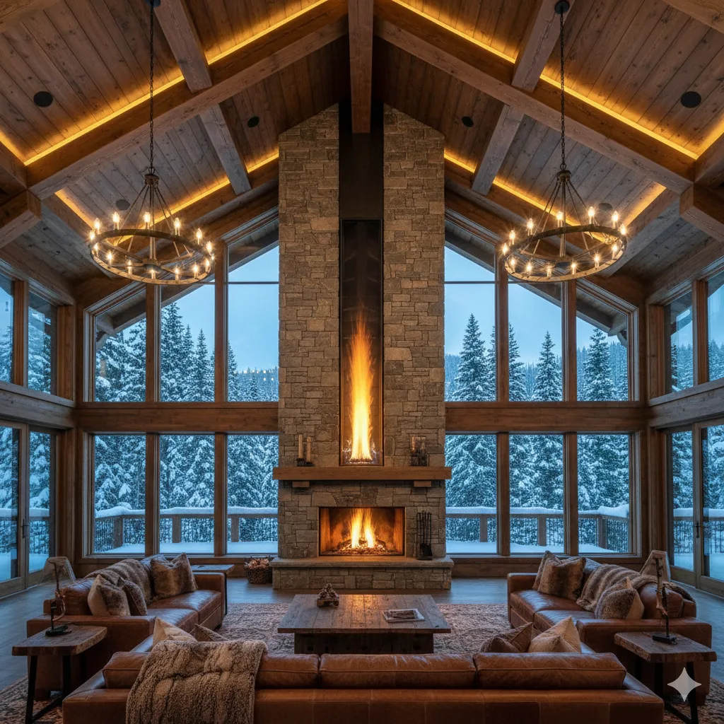 epic cabin fireplace