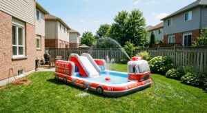 Giant Inflatable Firetruck Pool: The Ultimate Backyard Splash Adventure